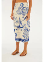 Saia Midi Estampada Aventureiro