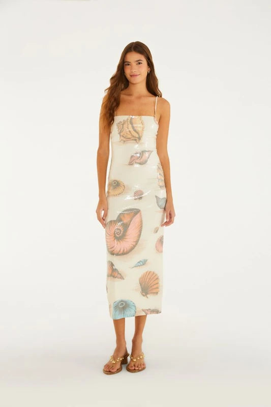 Vestido Sem Alças Paetê Souvenir Mar