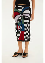 Vestido Saia Jacquard Onda Tropical