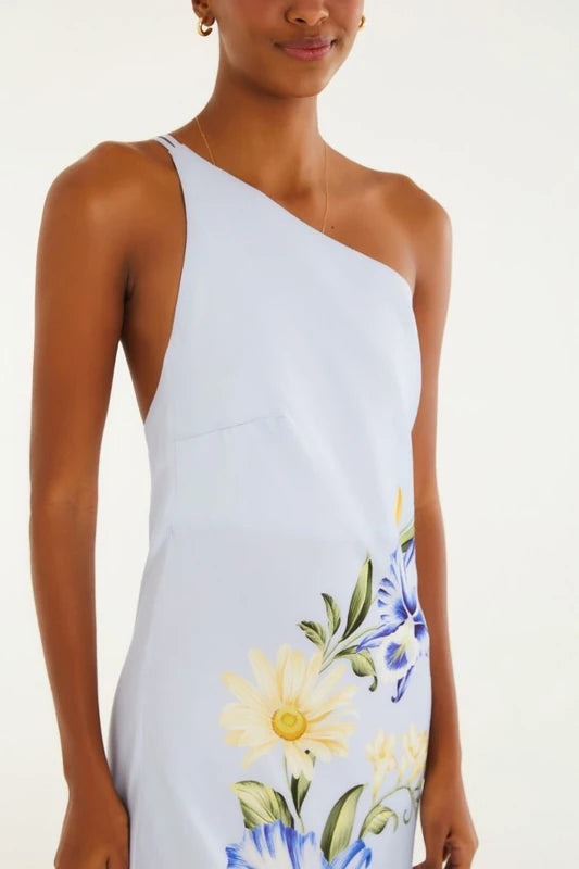 Vestido Cropped Estampado Orquidário