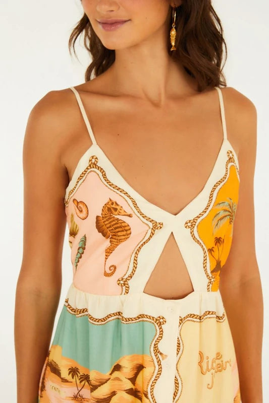 Vestido Midi Estampado Souvenir Litoral