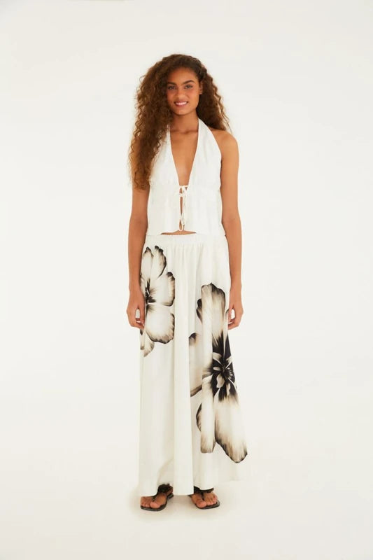 Saia Evasê Estampada Maya