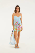 Vestido Curto Estampado Jardim Primavera