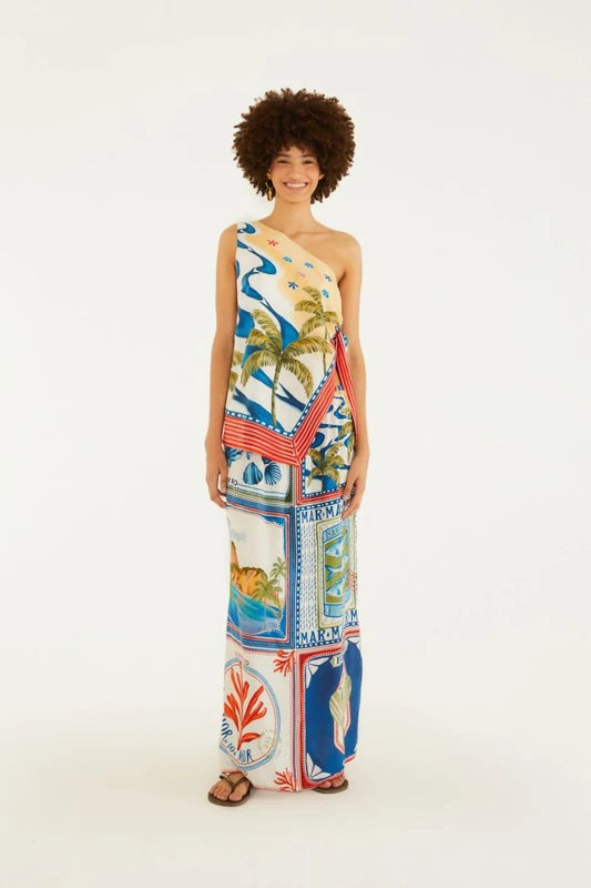 Saia Estampada  Selo Praiano