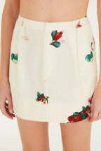Saia Curta Estampada Coquetel Tropical