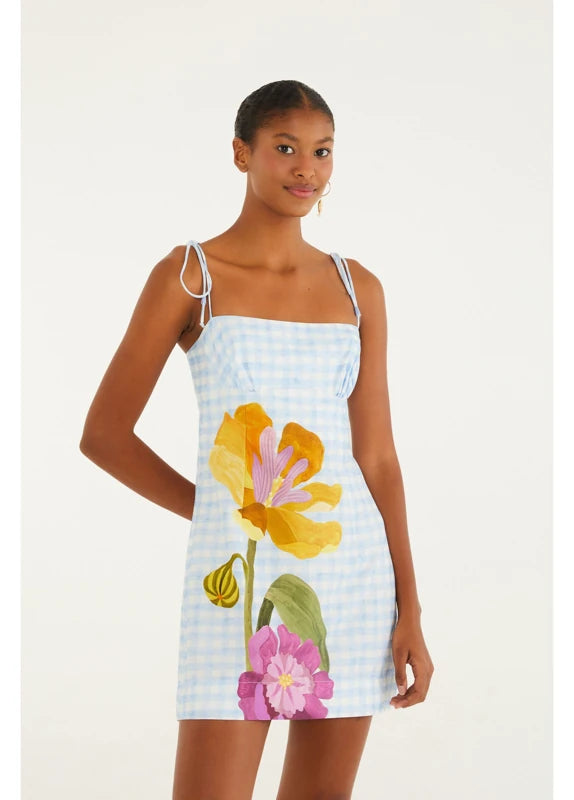 Vestido Curto Estampado Floralice