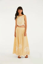 Saia Bordado Listra Camponesa