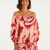 Macaquinho Estampado Rosas Pintadas