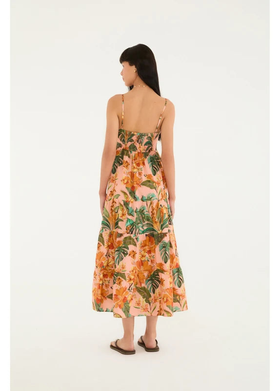 Vestido Marias Estampado Canto Dos Pássaros