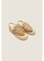 Sandália Rasteira Monstera Ráfia