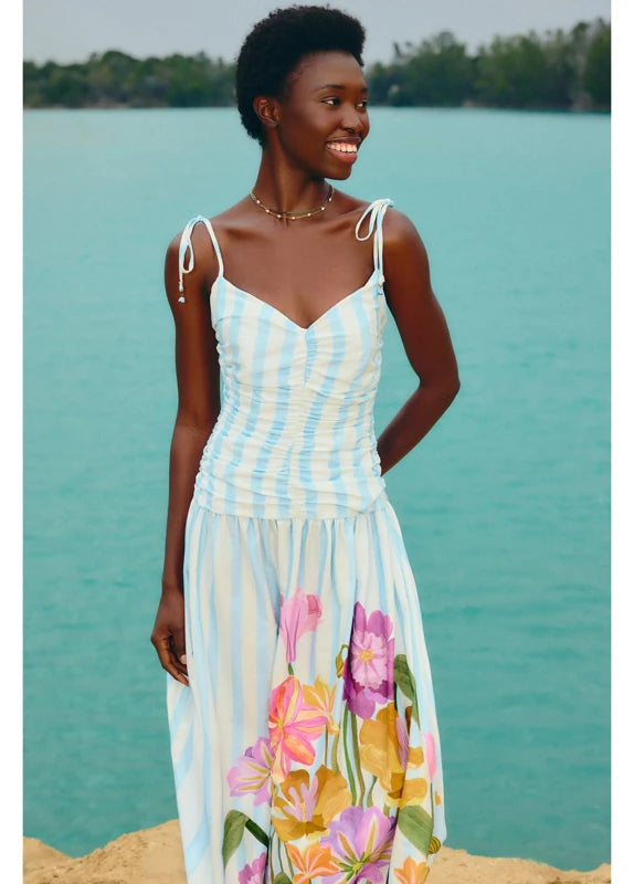 Vestido Longo Estampado Jardim Floralice