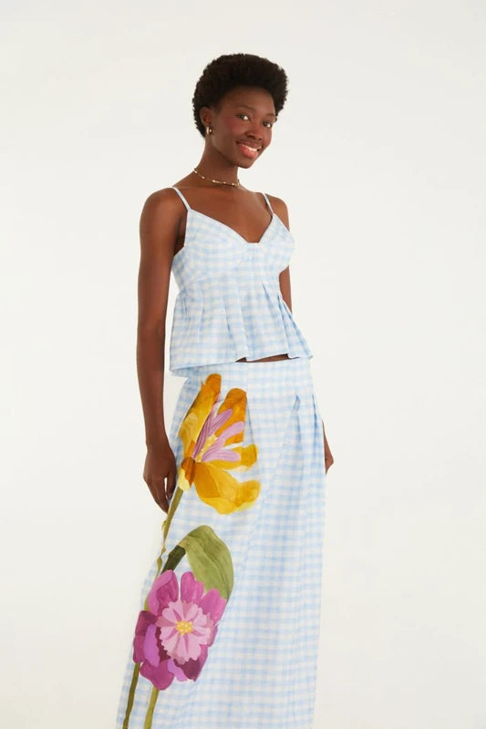 Saia Estampada Floralice