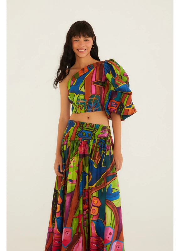 Saia Estampada Tropical Sound System