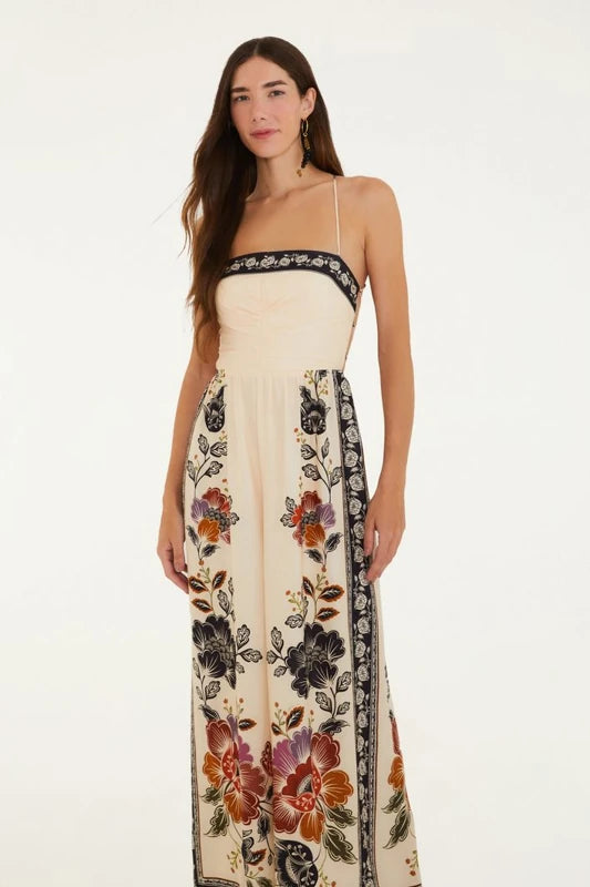 Macacão Estampado Flor De Fita