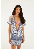 Macaquinho Richelieu Estampado Noite De Pássaro