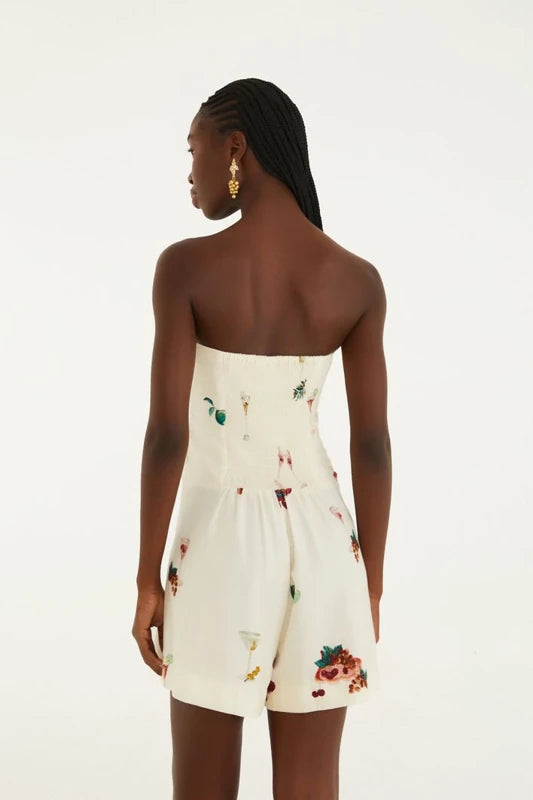 Macaquinho Estampado Coquetel Tropical