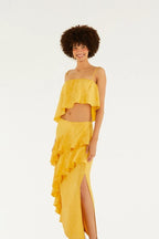 Saia Babado Jacquard