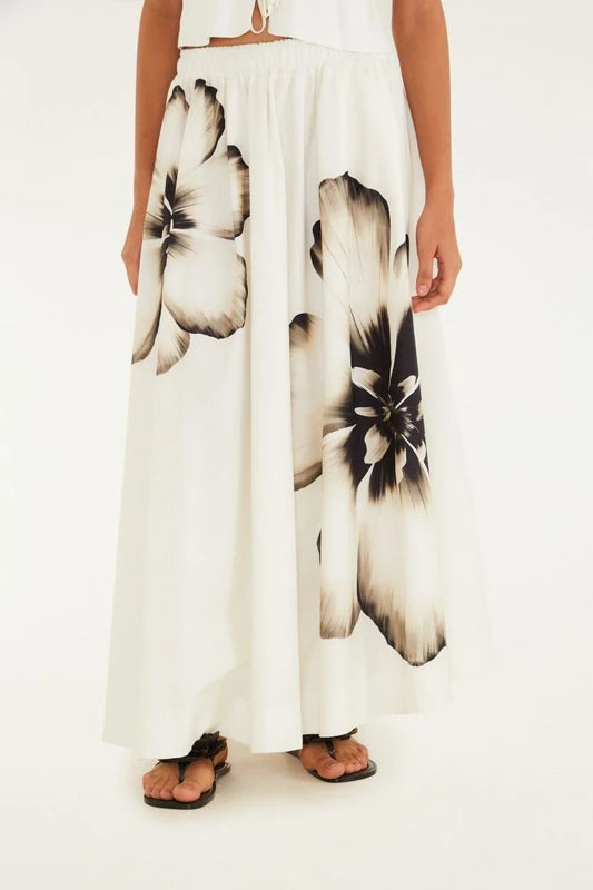 Saia Evasê Estampada Maya