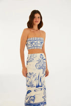 Saia Midi Estampada Aventureiro