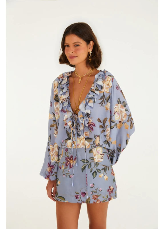 Short Saia Estampado Floral Beatriz