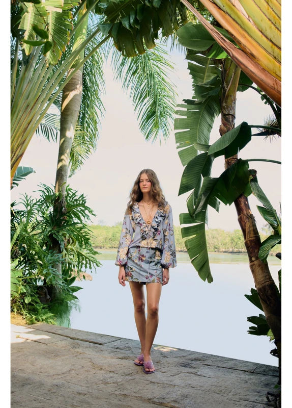 Short Saia Estampado Floral Beatriz