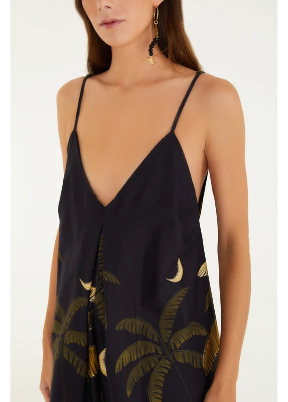 Macacão Estampado Itacaré Preto